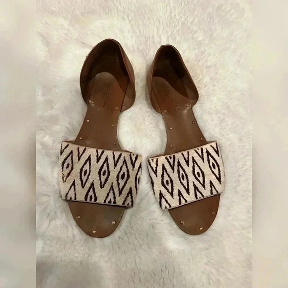 Madewell Thea Ikat Print Sandals Calf Hair - Picture 4 of 8